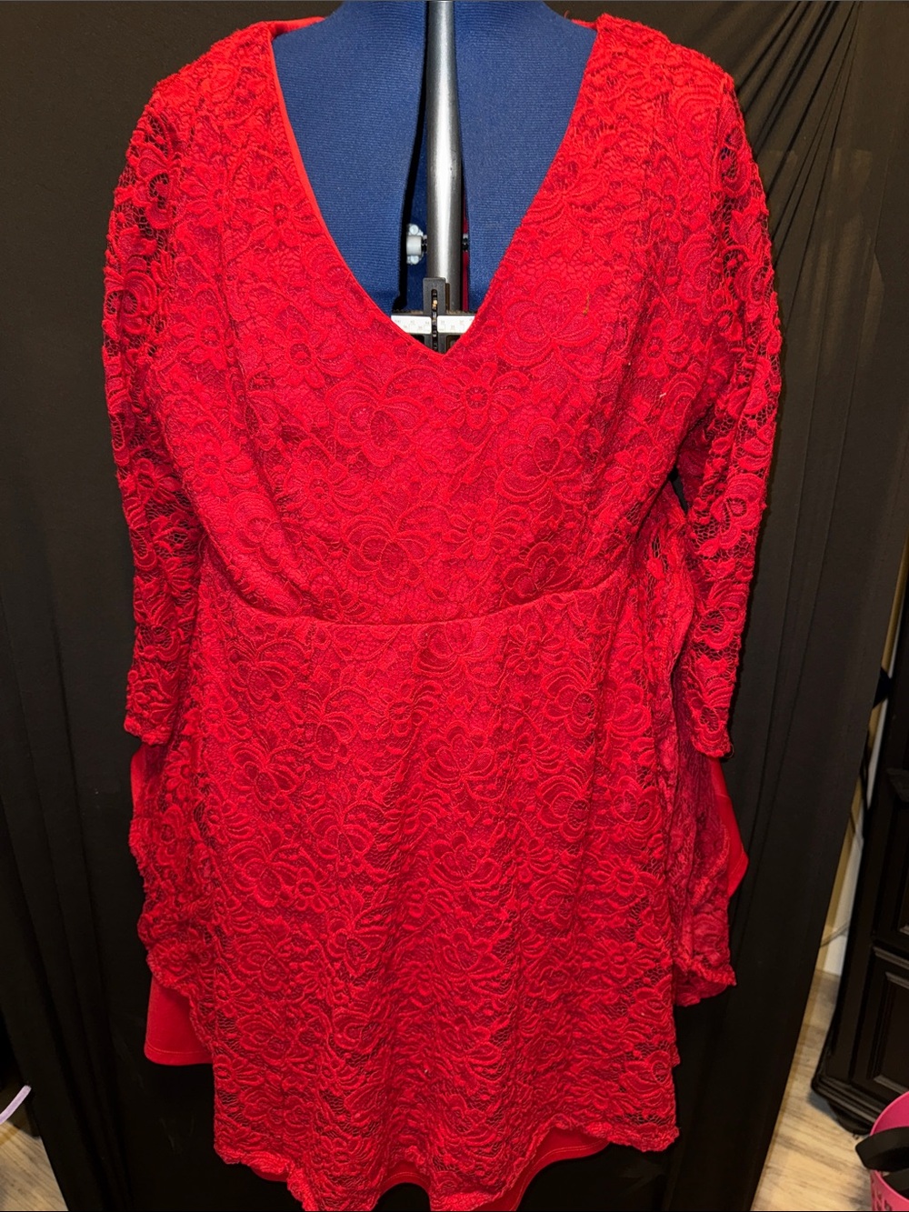torrid Red Lace V-Neck Dress